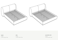 Muebles de dormitorio Queen King Size Cama de plataforma baja