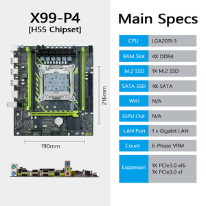 מחשב חדש X99-P4 mainboard placa madre Lga2011-3 שקע <span class=keywords><strong>RAM</strong></span> 4x <span class=keywords><strong>ddr4</strong></span> האם לוח האם x99 - Product Image 2