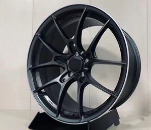 Cerchi Forgiati JG Monoblocco Neri Cromati a 5 Razze Concavi Stile <span class=keywords><strong>JDM</strong></span> per <span class=keywords><strong>Auto</strong></span> Passeggeri <span class=keywords><strong>JDM</strong></span> Universali - Product Image 1