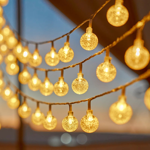 IP44 Étanche Extérieure <span class=keywords><strong>Solaire</strong></span> LED Chaîne Bulle Boule Lumières Cuivre Jardin Éclairage Décoratif <span class=keywords><strong>De</strong></span> Noël - Product Image 2