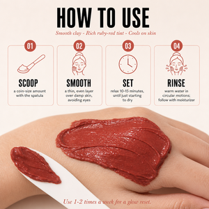 <span class=keywords><strong>Maschera</strong></span> Viso Purificante all'Argilla Rossa e Melograno con Caolino, Etichetta Privata OEM, per Pelli Sensibili, Cura del Viso, Maschere di Fango per la Skincare - Product Image 5