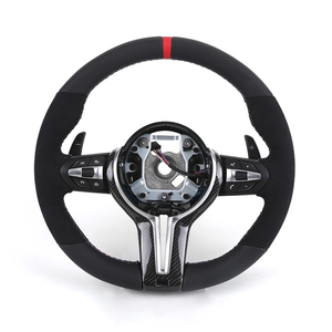Volant sport en cuir Alcantara rouge avec bande supérieure pour Série 6, Série 4, M2, <span class=keywords><strong>M3</strong></span>, M4, F10, F30, <span class=keywords><strong>F80</strong></span> - Product Image 1