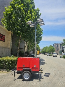 Nhà Máy Bán Hàng Trực Tiếp Xách Tay LED Chiếu Sáng Diesel Trailer Ánh Sáng Tháp Chiếu Sáng Khẩn Cấp 7M Manual Mast - Product Image 4