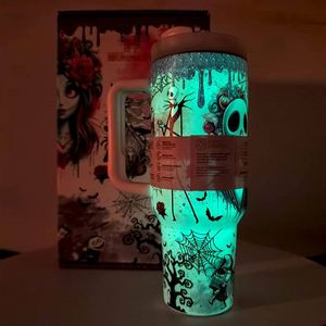 1200ml Customizable Glow Dark Sublimation 40oz Travel Car Tumbler <b>Double</b> <b>Wall</b> Insulated Stainless Steel Tumblers Sublimation - Product Image 1