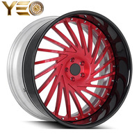 Nouvelles jantes Yeo en argent poli forgé à rayons multiples et concaves profondes 5x120/127 20-26 pouces style DUB pour CT6 Chevrolet Caprice
