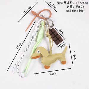 Porte-clés pendentif pour téléphone en cuir haut de gamme, mignon, en forme de glace, avec corde tressée et sérigraphie sur soie sur le thème de l'amour - Product Image 3