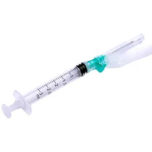 Werkseitige Direkt versorgung Sterile Sicherheit Injektion nadel Einweg 3 ml Luer Lock Spritze mit Sicherheits nadel für medizinische Zwecke
