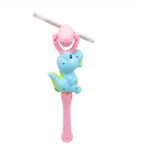 Jouet éolienne dinosaure lumineuse à LED avec musique, bâton de projection animaux de dessin animé (dinosaure, petit poisson) - Product Image 1