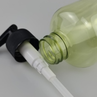 Bouteilles à pompe carrées en plastique de 350 ml, en promotion, pour lotion, avec logo PP, pour soins de la peau, parfum, crème, eau