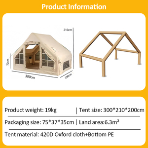 <span class=keywords><strong>Tenda</strong></span> Glamping <span class=keywords><strong>4</strong></span> Stagioni per <span class=keywords><strong>4</strong></span>-6 <span class=keywords><strong>Persone</strong></span>, Gonfiabile Pop-up in Tessuto Oxford per <span class=keywords><strong>Campeggio</strong></span> - Product Image 2