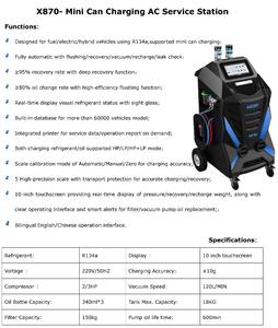 Nouvelle Machine de Climatisation Automobile Automatique X870 2026 avec Système Double de Réfrigérants R134a et 1234yf - Product Image 4