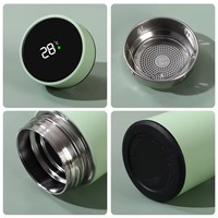 Fiole à vide isolée à double paroi en acier inoxydable Mazon très vendue logo personnalisé bouteille d'eau fantaisie Led réutilisable sans Bpa