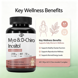 Cápsulas de Mioinositol y D-Chiroinositol de Marca Privada OEM, 2000 mg, Relación 40:1 – Suplemento para el Bienestar y la Fertilidad Femenina - Product Image 3