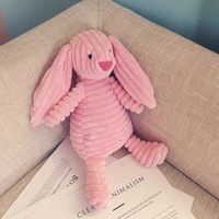 25 Jouets pour chiens en coton durable, résistants à la mastication et qui couinent, en forme d'animaux de dessin animé, en velours côtelé, pour grands chiens