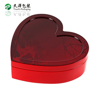 Boîte cadeau en bois MDF en forme de cœur, doublure intérieure personnalisée, couleur personnalisée, emballage de bonbons pour la Saint-Valentin, boîte de rangement