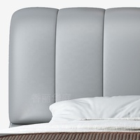 Lit Double Haut de Gamme en Cuir 1,8 m, Design Moderne, Cadre de Lit de Luxe pour Chambre à Coucher, Taille King/Queen