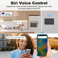 Interruptores de Panel Manuales Inteligentes Tuya de 1/2/3/4 Gang con Control Remoto para el Hogar, Interruptor de Luz de Pared WiFi Compatible con Home Matter