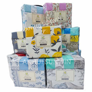 Yellow Flowers and Green <strong>Leaves</strong> Floral Garden Pattern Printed on White, Soft Microfiber <strong>Bedding</strong> (6pcs, Queen Size) - Product Image 5