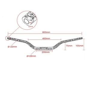 Manillares de Aluminio Pintados con Diseño de Calavera de Diámetro Variable de 28 mm para Motocicleta y Vehículo, Diseño Único de Calavera, Venta al Por Mayor YLD - Product Image 5