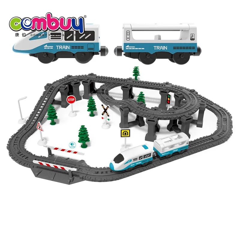 DIY assembling sound railway sliding vehicle toys electric track train