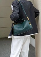 Sac Boston élégant de luxe de haute qualité, sac à bandoulière en cuir véritable inspiré des créateurs, sac à main tendance pour femmes pour un usage quotidien
