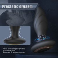 Plug anal sans fil télécommandé à billes rotatives, 9 vibrations, étanche IPX7, en silicone, jouets pour adultes, vente en gros, usine OEM