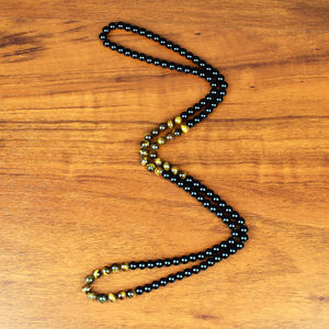 Collar de cuentas de piedra de ojo de Tigre de ónix negro hecho a mano de nuevo diseño para hombre, joyería de moda chapada en oro, regalo de boda para mujer - Product Image 6