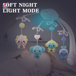 Mobile musical pour bébé avec veilleuse, contrôle par téléphone, rotation et projection, en plastique écologique - Product Image 3