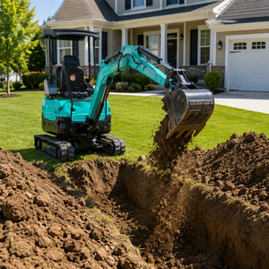 Mini-excavatrice de 1,8 tonne avec moteur japonais, excavatrice compacte sur chenilles avec godet pour travaux de construction, aménagement paysager et utilisation agricole - Product Image 4