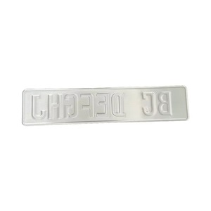 Placa de matrícula europea personalizada de aluminio HD para coche, placa decorativa en blanco para vista trasera. - Product Image 2