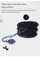 Almohada cervical inflable portátil, soporte para el cuello, collarín retractor, dispositivo de tracción de aire