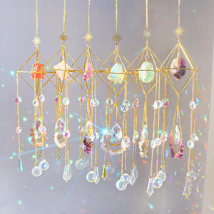 천연 크리스탈 수제 매달려 태양 포수 크리스탈 태양 포수 매달려 선 캐치 프리즘 레인보우 메이커 - Product Image 2