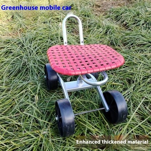 360 ° 旋转滚动农场座椅可调收割凳，用于温室和花园工作 (2轮和4轮选项) - Product Image 4