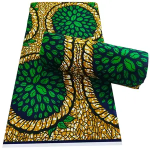 Novo design de pano de tecido com estampa de cera para tecido de algodão pagne, pano de roupa estampado em tecido africano, pano de cera para Ancara