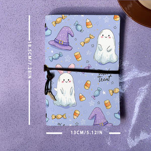 Style Vintage A6 Cahier Cravate Fermeture 160 Pages Papier Amovible Cadeau Idéal pour l'Industrie Sommet Participants Fantômes <span class=keywords><strong>Sorcière</strong></span> Chapeaux Ca - Product Image 4