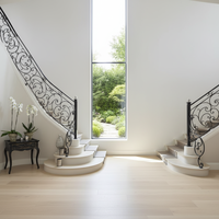Systèmes de rampes et de garde-corps d'escalier en fer décoratifs modernes - Peignables et fabriqués sur mesure