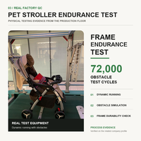 Poussette pour animaux de compagnie avec cabine amovible, cadre pliable et roues en EVA pour les promenades dans le quartier avec des chiens et des chats