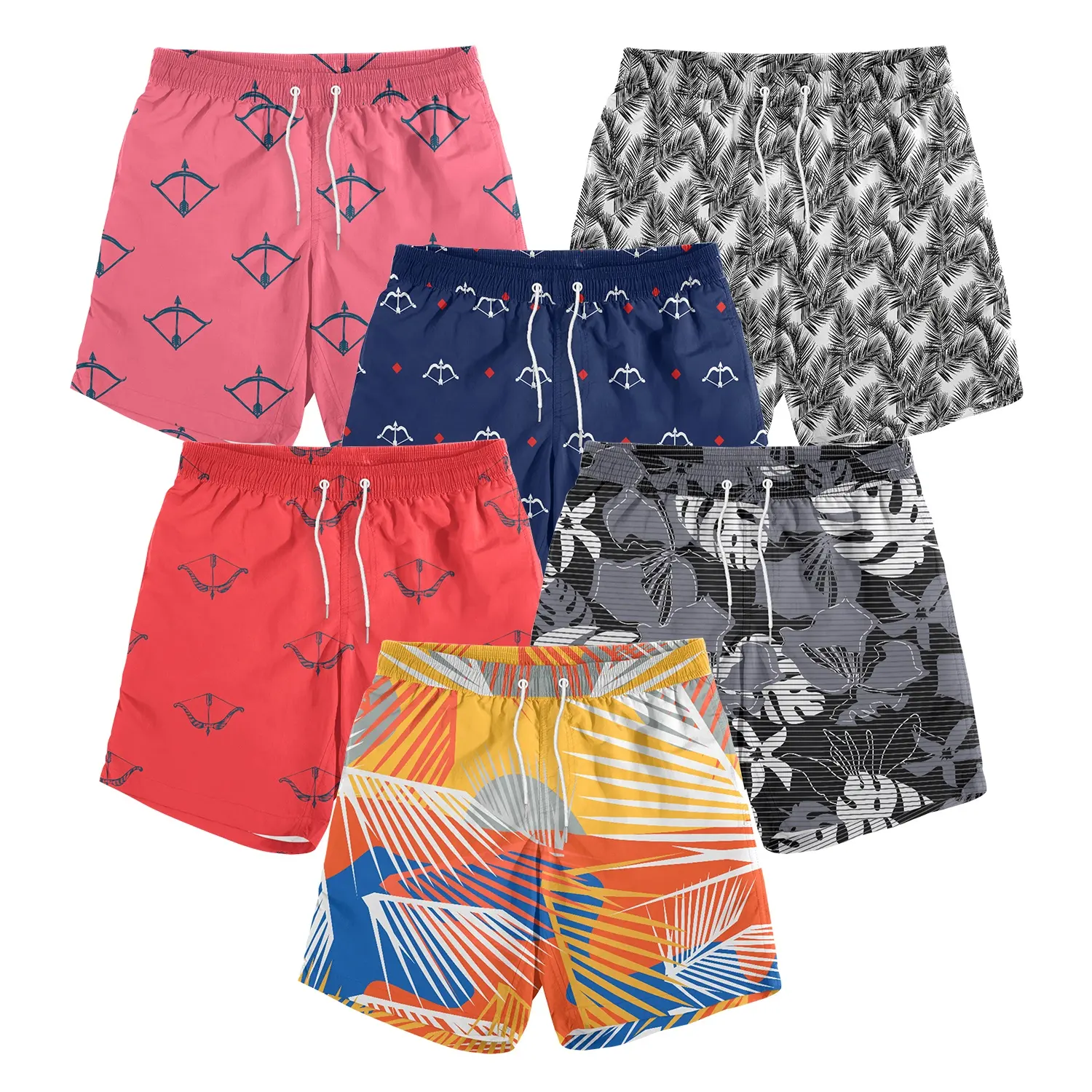 Sneldrogende Ademende Kleurveranderende Zwembroek Man Custom Strandshort Met Mesh Voering Badkleding Badpakken Boardshorts