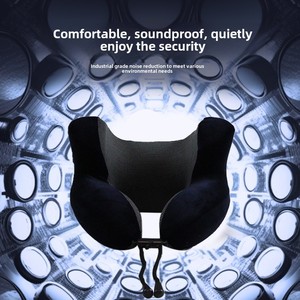 Portable <strong>U</strong>-Shaped Memory Foam Neck <strong>Pillow</strong> Anti-Dust Mite Removable Washable 100% Polyester Knitted Solid Pattern 0.5-1Kg <strong>Pillow</strong> - Product Image 2