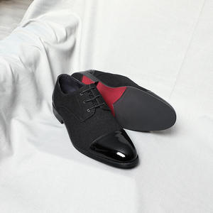 Chaussures en toile patchwork respirantes, style décontracté et formel, pour hommes. Chaussures de mariage pour le marié. - Product Image 4