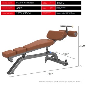 Appareil d'entraînement abdominal commercial réglable pour hommes, multifonctionnel, avec plaque métallique pour exercices <span class=keywords><strong>de</strong></span> sit-ups et réduction du ventre <span class=keywords><strong>de</strong></span> bière - Product Image 3