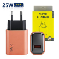 Chargeur mural rapide USB QC3.0 25W GaN, prise EU, protection multi-sécurité intelligente IC, chargeur de téléphone portable Macaron portable pour iPhone Samsung