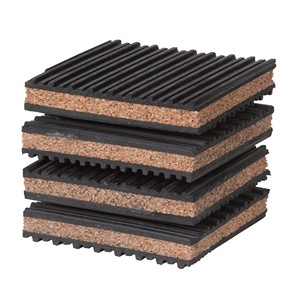 แผ่นป้องกันการสั่นสะเทือนแผ่นไม้ก๊อกและยางแผ่นยางกันกระแทกสำหรับเครื่องปรับอากาศแบบแยกท่อขนาดเล็ก - Product Image 1