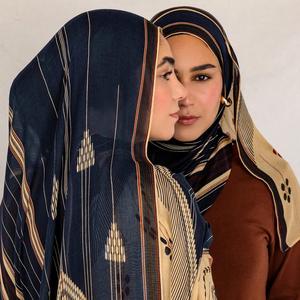 Bufanda Hijab étnica Premium de alta calidad 2025 de fábrica OEM turbante Modal estampado largo para chales tradicionales musulmanes - Product Image 1