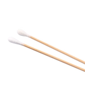 Penyeka katun tongkat kayu medis ujung halus ringan untuk persiapan kulit yang tepat - Product Image 1