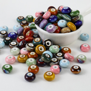 Cuentas Decorativas de Cerámica Vintage en Forma de Ábaco, Planas y Cilíndricas, Horneadas a Alta Temperatura, para Decoración del Hogar - Product Image 1