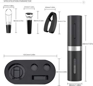 ชุดเปิดขวดไวน์อิเล็กทรอนิกส์แบบชาร์จได้ 4 in 1 รุ่นใหม่ ปี 2026 พร้อมฐาน - Product Image 4