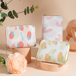 Nouveau <span class=keywords><strong>porte</strong></span>-cartes zippé pour femme, style mignon, avec plusieurs emplacements pour cartes, étui pour cartes d'identité et bancaires, <span class=keywords><strong>porte</strong></span>-<span class=keywords><strong>monnaie</strong></span> dessin animé avec fonction antivol et doublure en PU - Product Image 4