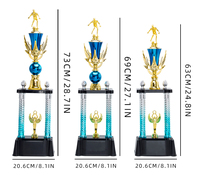 Trofeo Personalizado Universal de Plástico con Impresión UV, Ensamblable, Premio de Honor para Ganadores, Medallas Personalizadas para Competiciones Deportivas EZ01
