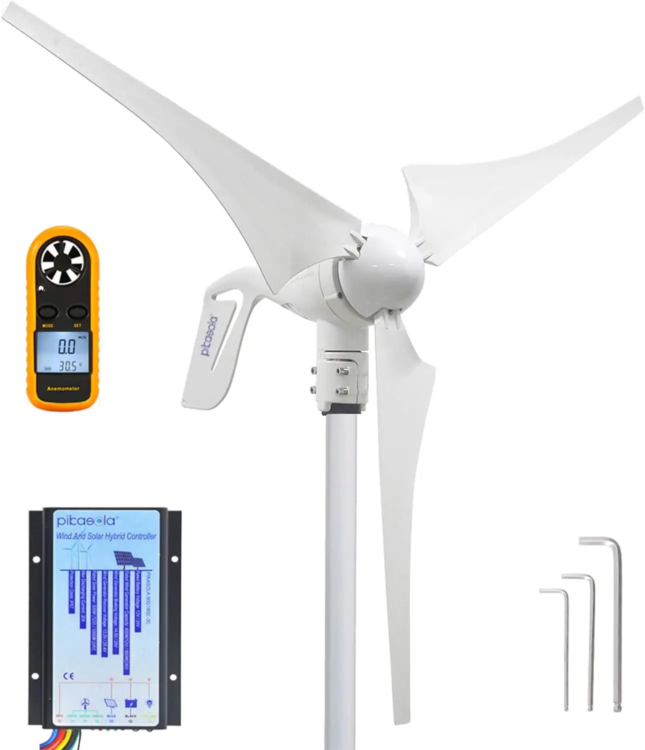 300w 500w 1kw 2kw 3kw 5kw 10kw générateur d'électricité à énergie solaire hybride système d'énergie éolienne à axe vertical éolienne à vendre